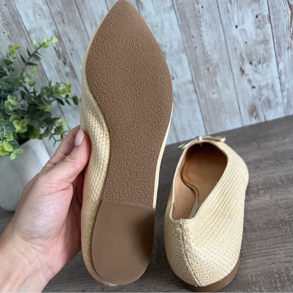 Jack Rogers Women's Raffia Woven Pointed Flats 6.5 - Picture 8 of 9